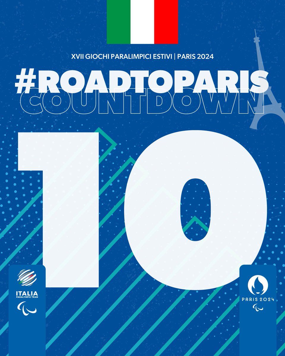 Inizia il nostro #countdown giornaliero ai Giochi Paralimpici di @paris2024  

MENO 10!

👉 Da mercoledì 28 agosto a domenica 8 settembre segui con noi le gare in diretta su Rai2 #reteparalimpica
