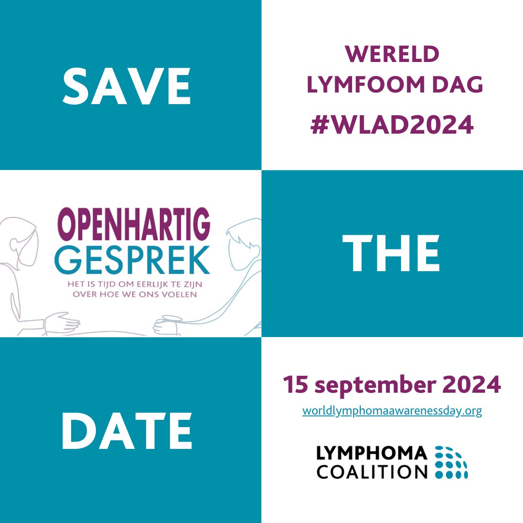 ⏳Nog 6 dagen tot wereld-lymfoom-dag

💚 Volg onze socialemediakanalen en breng #lymfeklierkanker mee onder de aandacht

#WLAD2024 #honesttalk