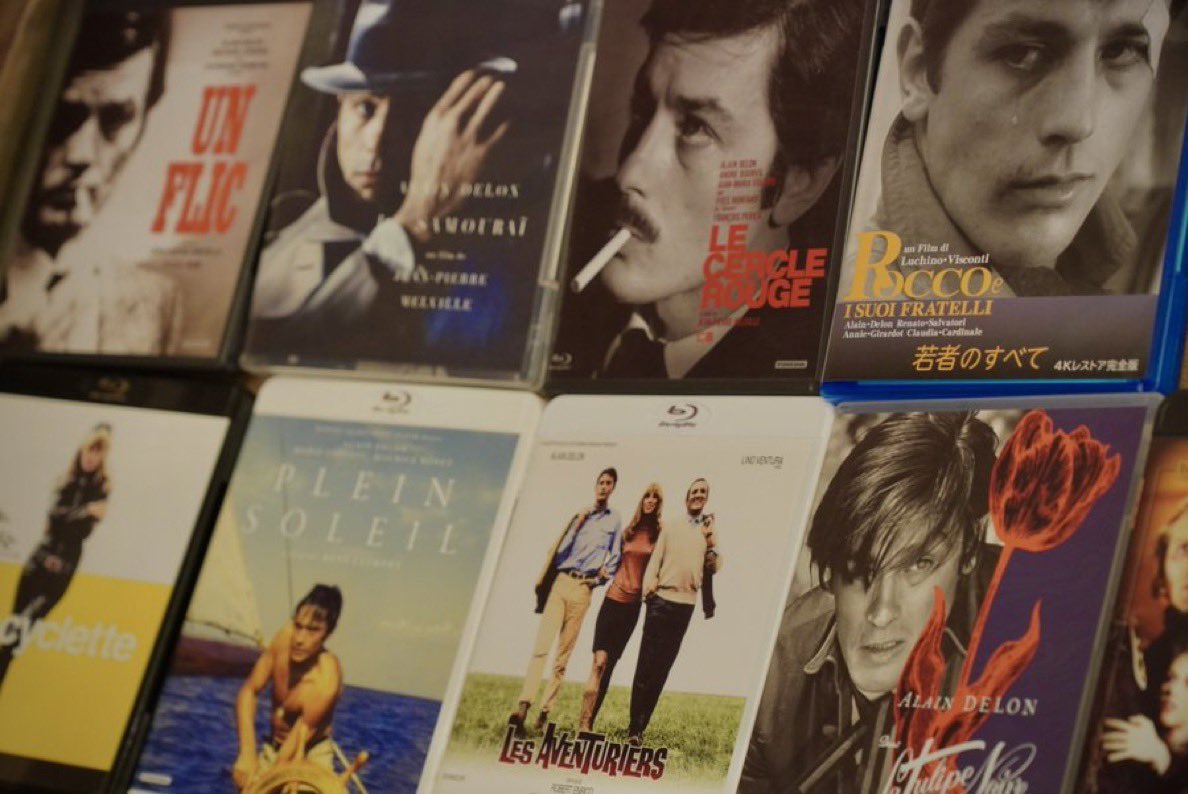 HIDEO_KOJIMA_EN's tweet photo. In memory of Alain Delon, I searched the storage for something to watch. I couldn’t find all the titles. What should I watch tonight? https://t.co/1ikpRMvfuR