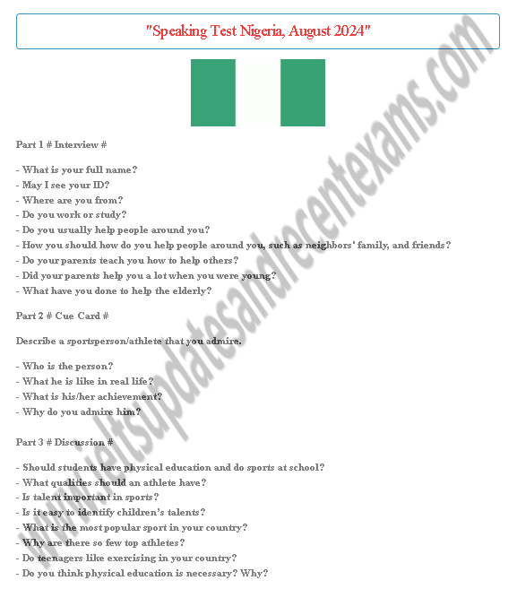 ielts_iuare's tweet photo. Actual IELTS Exam Speaking Test, August 2024, Nigeria
Click Here For More Speaking Tests - https://t.co/5RgqiPd3sY

#IELTS #Speaking #actual_speaking_test #IELTS_Speaking
#ieltsspeaking #ieltsspeakingtips #ieltsspeakingtest #recent_exams https://t.co/0DTCeak4Em