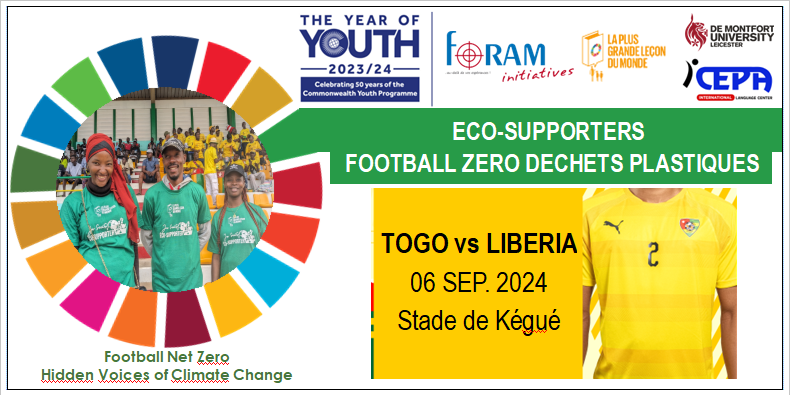 Togo youth are amplifying the Hidden Voices of Climate Change. Eco-Supporters for Zero Plastic Pollution &amp; Football Net Zero. <a href="/LidiBessi/">Médecin Lnt-col Lidi BESSI KAMA</a> <a href="/SportEcoGroup/">The Sport Ecology Group</a> <a href="/dmuleicester/">dmuleicester</a> <a href="/FORAMinitiative/">FORAM Initiatives</a> <a href="/PnudTogo/">Pnud Togo</a> <a href="/commonwealthsec/">The Commonwealth</a> <a href="/FCDOGovUK/">Foreign, Commonwealth & Development Office</a> <a href="/CgBrooker/">CGBrooker</a> <a href="/MYGroupRecycles/">MYGroup</a> @PScotlandCSG