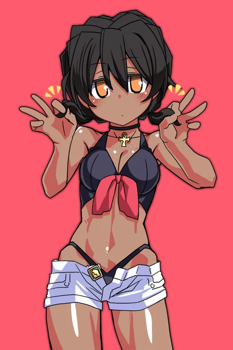  集めて2つ結びにしているのでちょい伸びて見えるようです。 