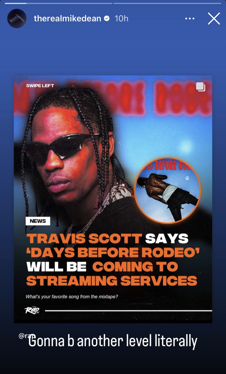 RodeoTheAlbum's tweet photo. MIKE DEAN IS MIXING AND MASTERING DAYS BEFORE RODEO FOR STREAMING SERVICES https://t.co/VVVgR0N5k1