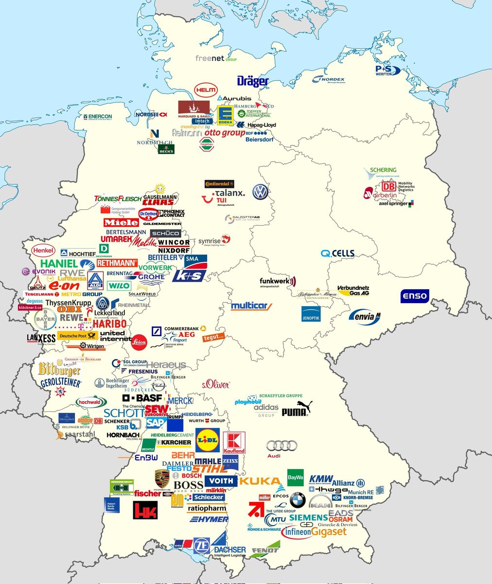 Civixplorer's tweet image. The main companies of Germany 🇩🇪