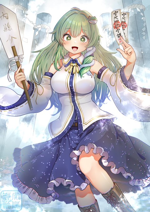 久々に早苗さん描いた 