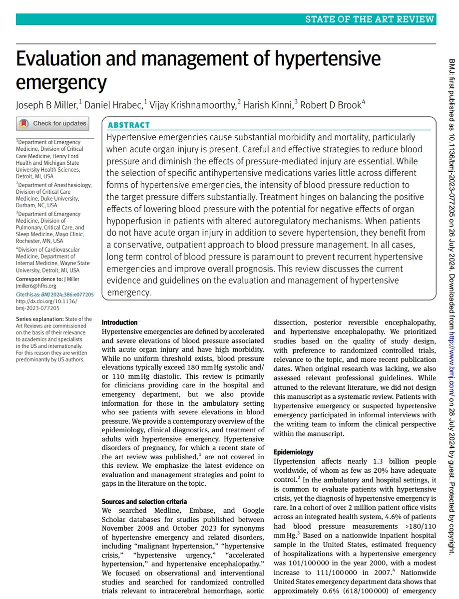 SOMELaguna's tweet photo. Evaluación y Manejo de la Emergencia Hipertensiva 🏥🫀

🔰📚BMJ 2024

doi: 10.1136/bmj‑2023-077205

Enlace a Artículo Completo 👇🏻✅🆓https://t.co/rPEDXf5xvO https://t.co/mNQLfxRwjn