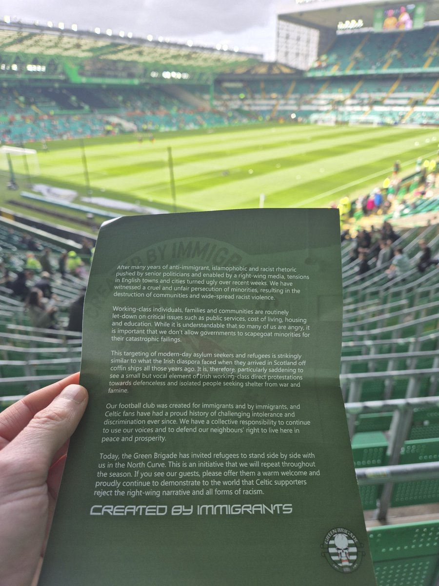 NCCeltic's tweet image. Created by immigrants - refugees welcome