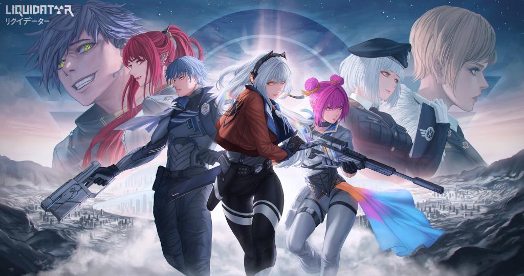 BombermindA's tweet image. The Liquidator Promotional Art
&quot;In the near future, after a devastating nuclear war, the world is left in ruins. Maki and her team of Liquidators must uncover the Abyss&apos;s secretive plans to save the  humanity&apos;s hope.&quot;
#Liquidator
#animegirl 
#artworks