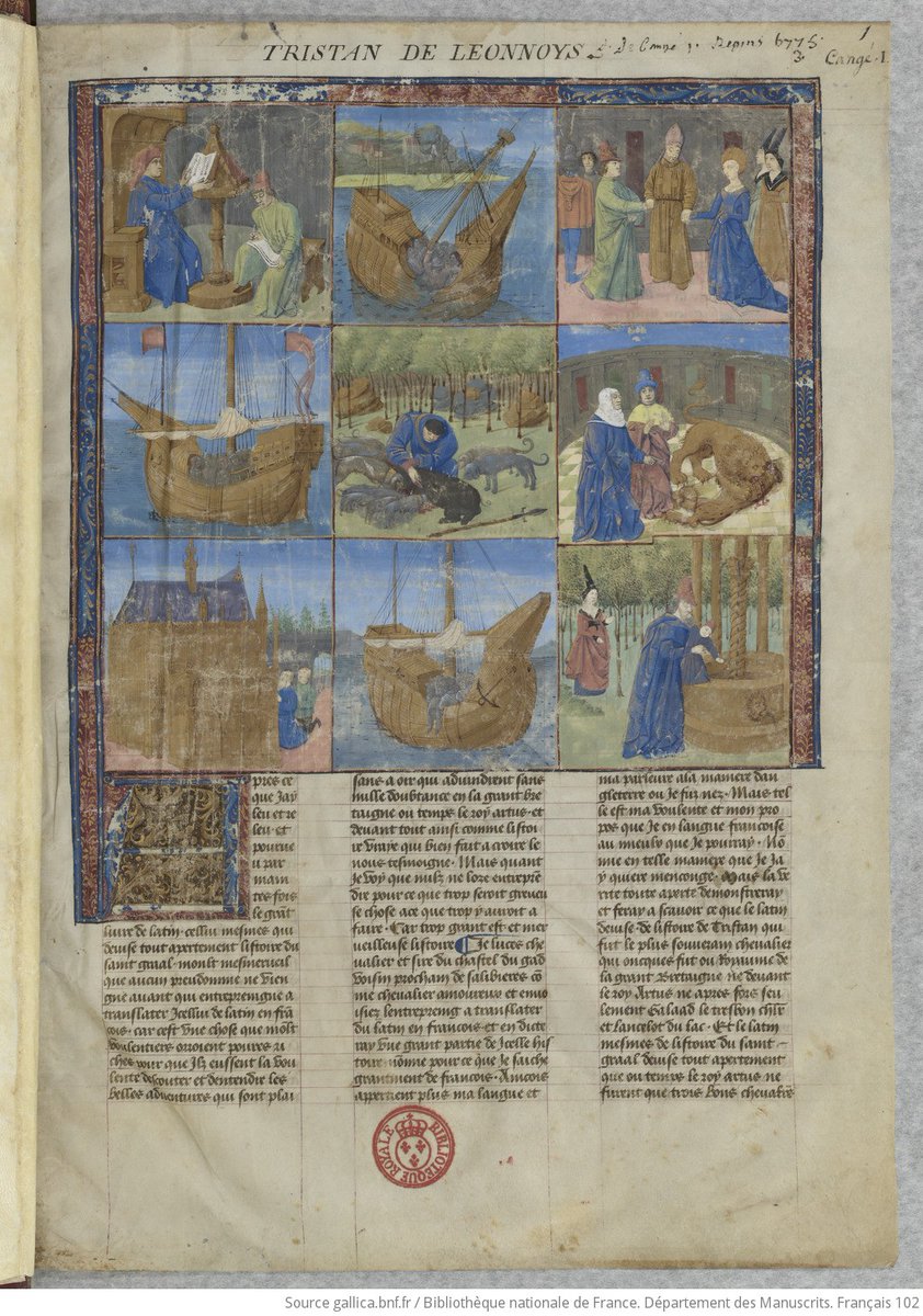 散文のトリスタン』（Tristan en prose）の写本 1451-1475年BNF