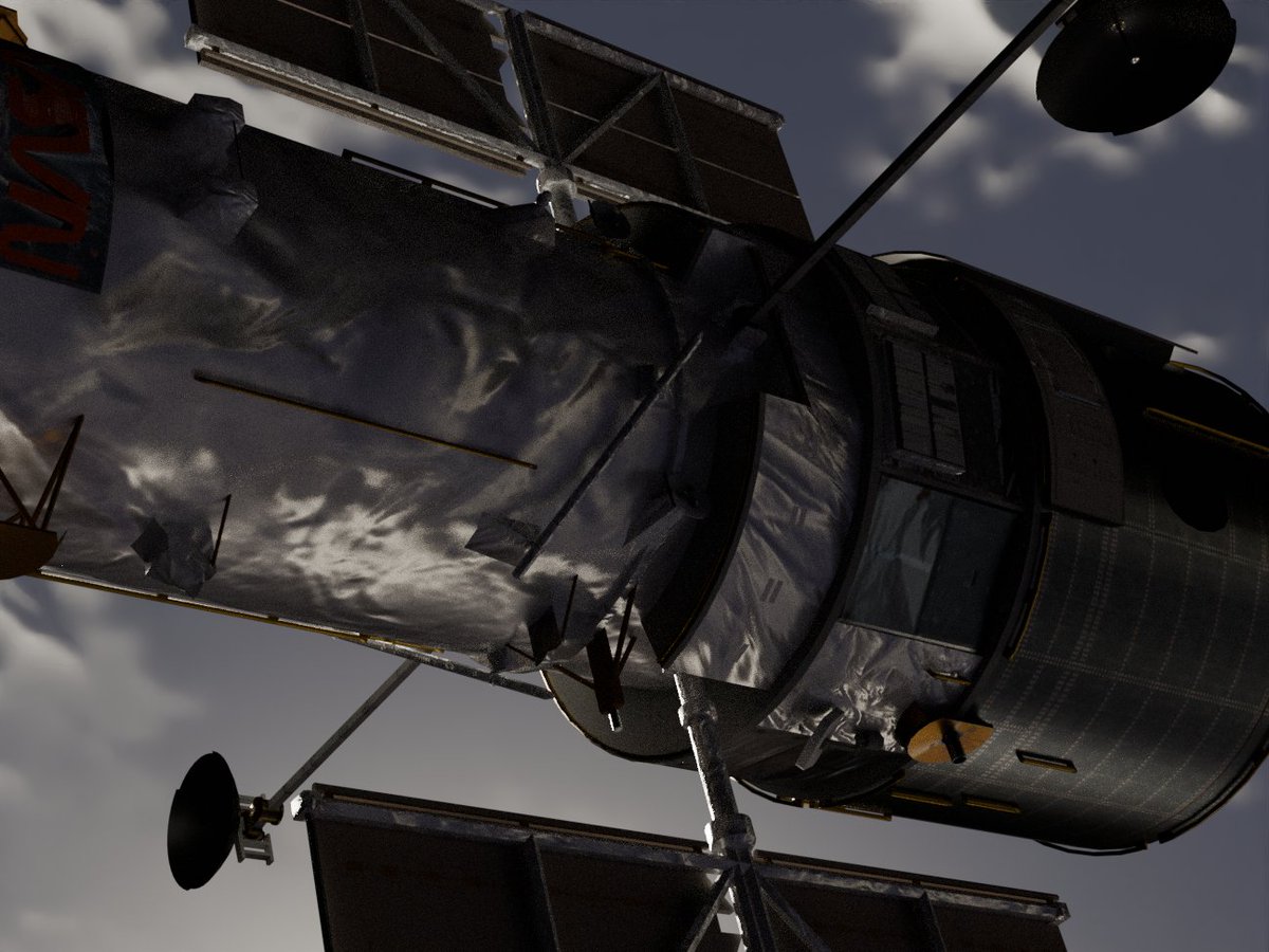 nackjaylor's tweet photo. Last little spacey update for a bit - extended our satellite inspection simulation to 2 spacecraft (one inspector, one inspectee), with some hacks to overcome Blender's float limits.

Now for some trajectory planning :) https://t.co/qNTtC7kuyj