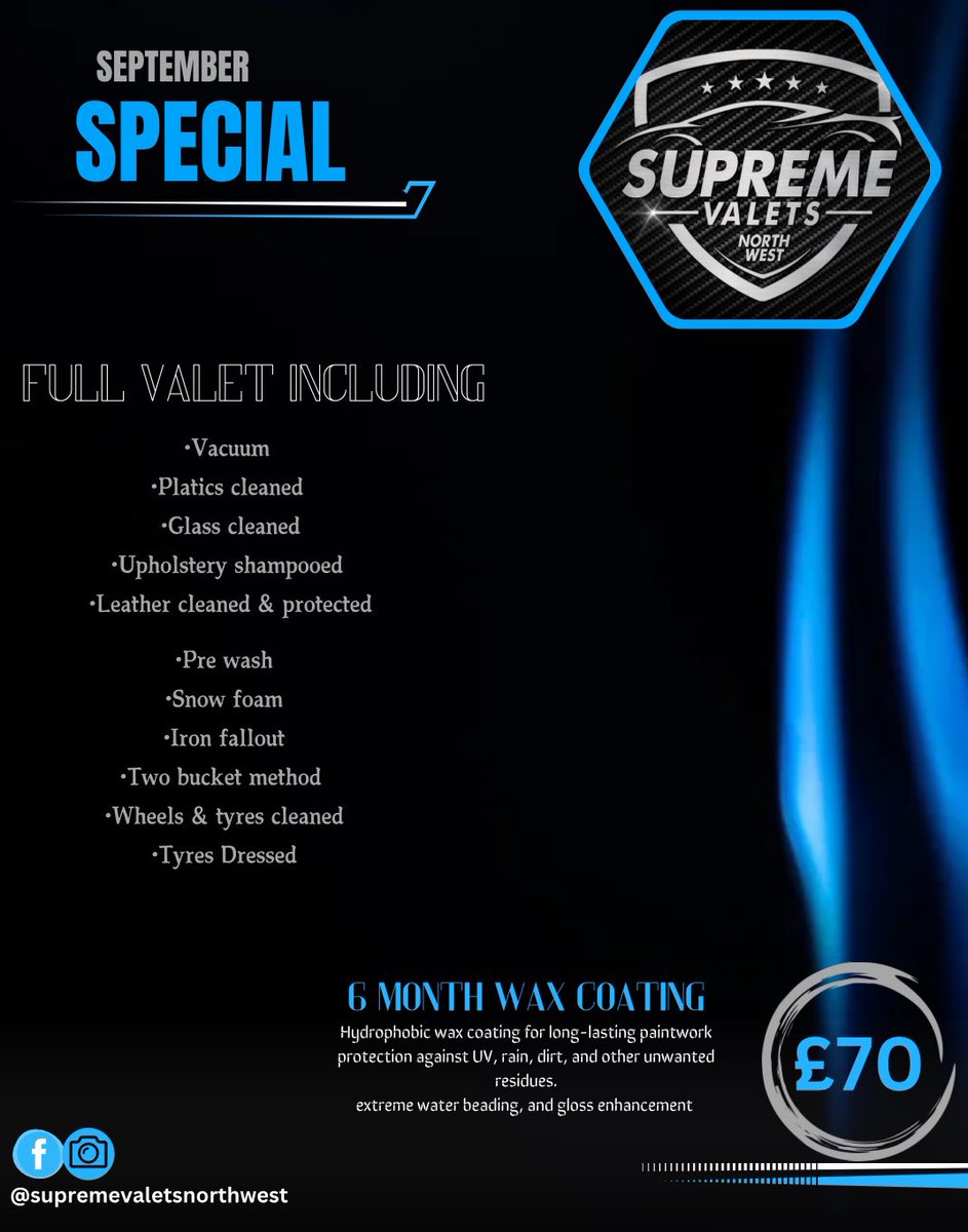 SupremeValetsNW's tweet photo. September special deal!

We still have some availability for this package! 
Message us for dates 🫡🙌 https://t.co/W4tF8Os8dw