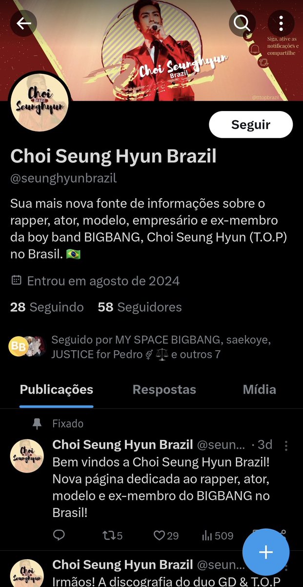 tttopbrazil's tweet photo. [AVISO] Pessoal, como vão vocês?
Ontem, por um acaso, me deparei com a @seunghyunbrazil e percebi que copiaram na cara dura o design da nossa fanbase. Apesar do hiatus, me senti responsável em voltar para apontar que NÃO ESTAMOS RELACIONADOS COM ESSE PERFIL.  

Obrigada. https://t.co/vY06DssIWn