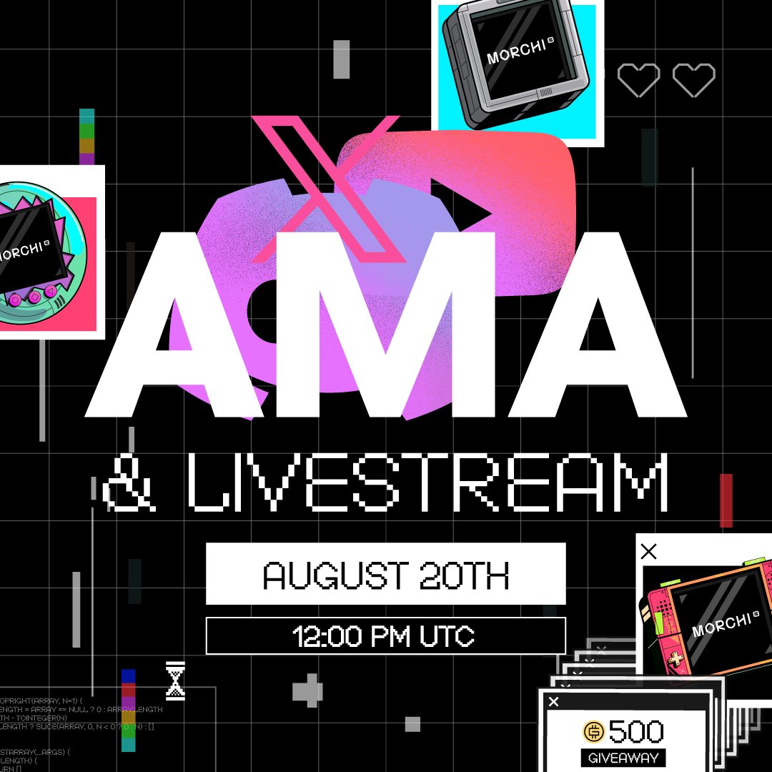 mooarofficial's tweet photo. #AMA and Livestream 🎙️

Join us on Tuesday, August 20th at 12:00 PM UTC for a #MORCHI Minting Party! 

💸  500 GMT up for grabs 💸

🩷 Like and retweet
😺 Follow @mooarofficial 
⁉️ Answer a question in the live chat

We'll select 5 winners and they will be rewarded with 100 GMT each!

⏰ Set your alarms and come mint with us!