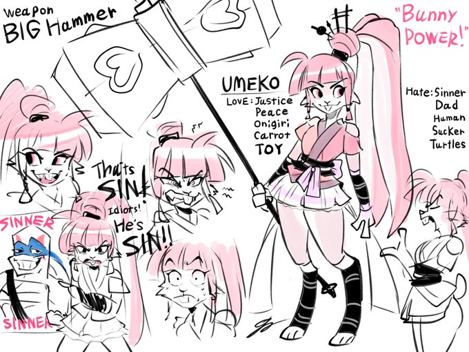 She is self-centered, overbearing, and has a misplaced sense of the value of justice. That is..."Umeko"!🩷🐇

She...is passionate about having Leo absolved of crime he has committed! 🔨 