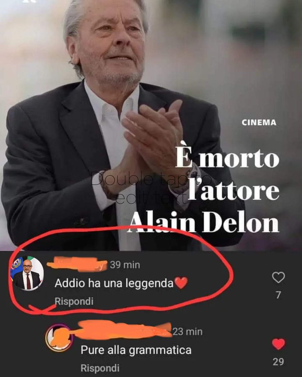 Addio ennesimo social media manager.. Signore, fai che sia una fake🙏
#Sangiuliano #AlainDelon