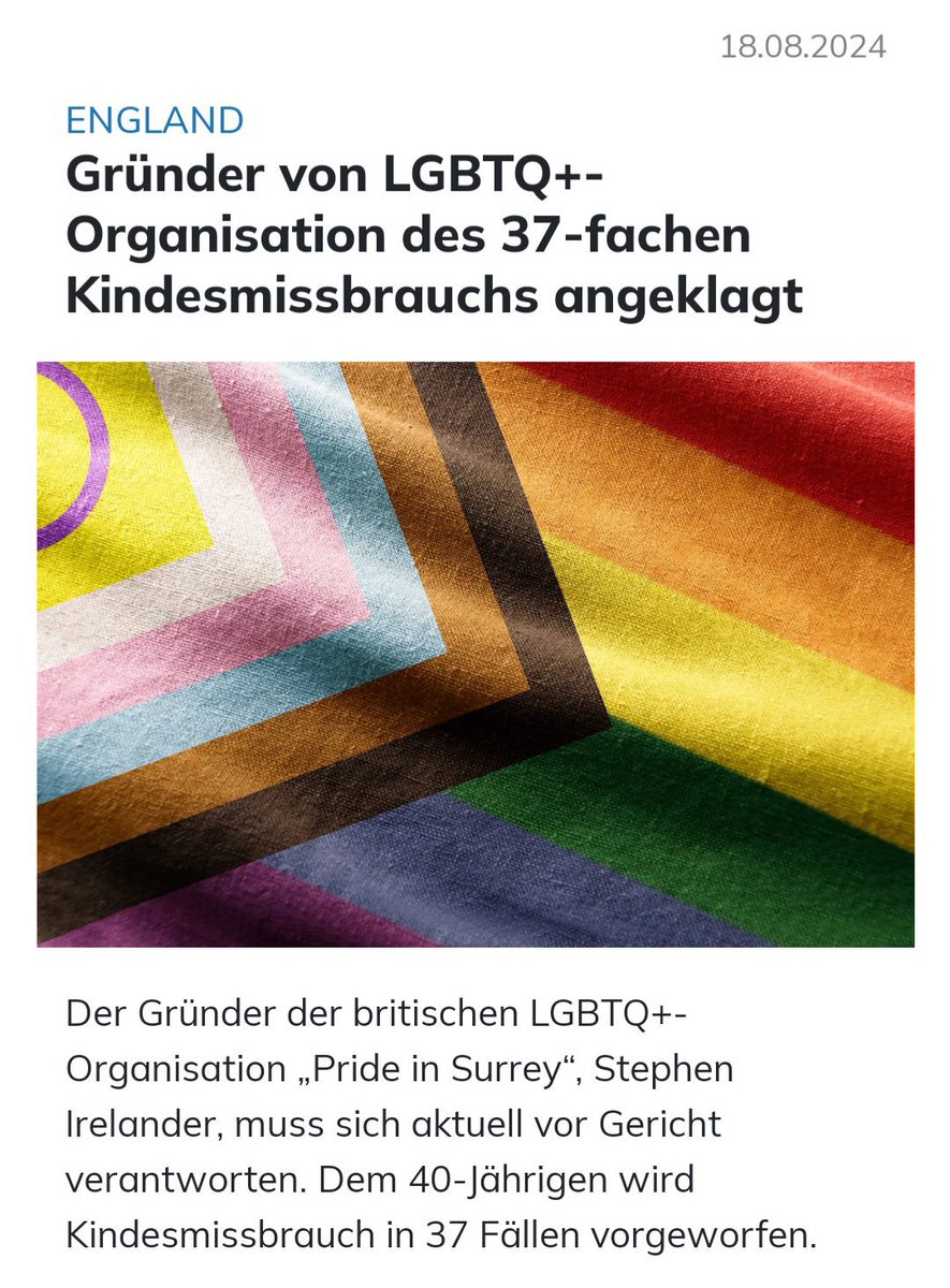 Stephen Ireland wurde angeklagt. 37 Fälle, darunter auch Vergewaltigung von Kindern unter 13 Jahren. 

Ich würde ja sagen, dass ich verwundert bin, aber… bin ich seltsamerweise nicht.