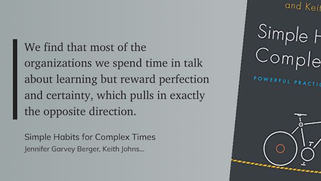 There is not much learning in perfect....