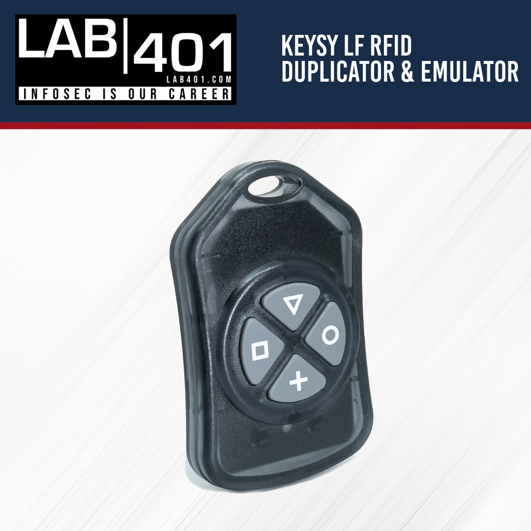 Lab_401's tweet photo. 🔑 Introducing the Keysy LF RFID Duplicator & Emulator - a pocket-sized device for copying and emulating LF RFID tags. https://t.co/Bq7pcvwoTb
#keysy #rfid #emulating #pentesting #infosec #redteam #blueteam #hacking #LFRFID #Lab401 https://t.co/gFloCUfjwu