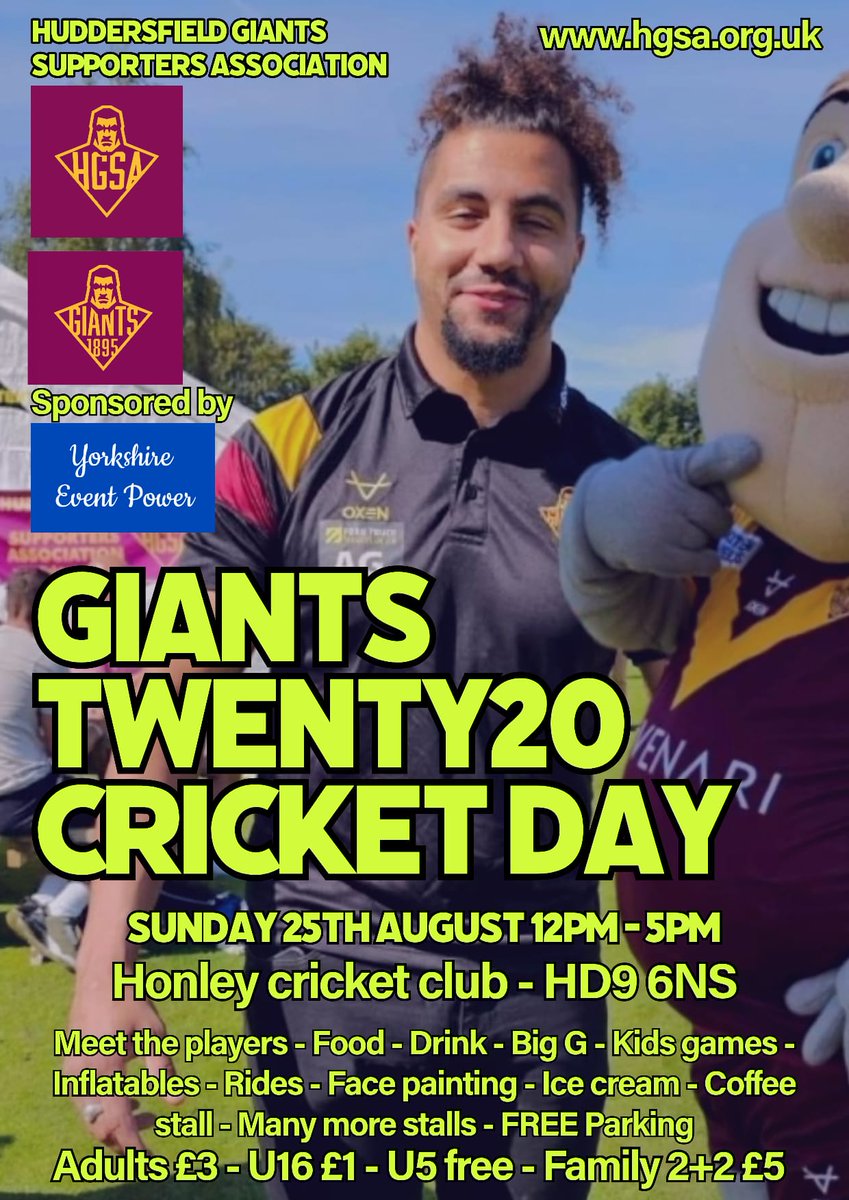 Huddersfield Giants Supporters Association (HGSA) (@hudgiantssa) on Twitter photo 1️⃣ week today
Who's joining the fun?
allevents.in/huddersfield/h… 1️⃣ week today
Who's joining the fun?
allevents.in/huddersfield/h…