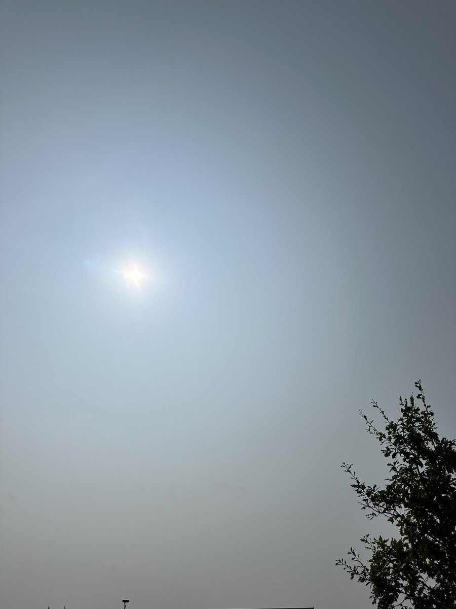 GregDewhurst's tweet photo. Wildfire smoke from Canada and the USA making itself known over #CranbrookDevon today! 🔥 https://t.co/0Uc2ru76B6