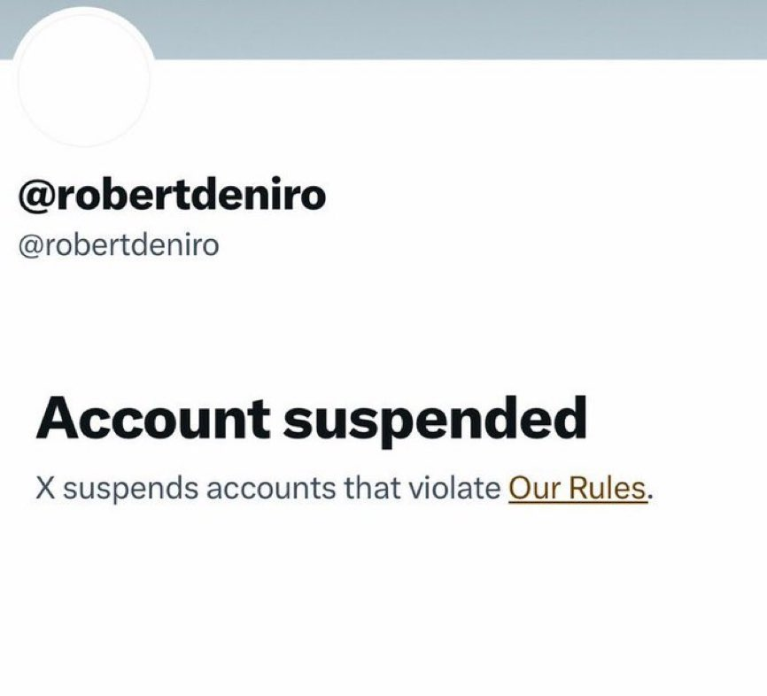 Everyone wave goodbye to Robert De Niro