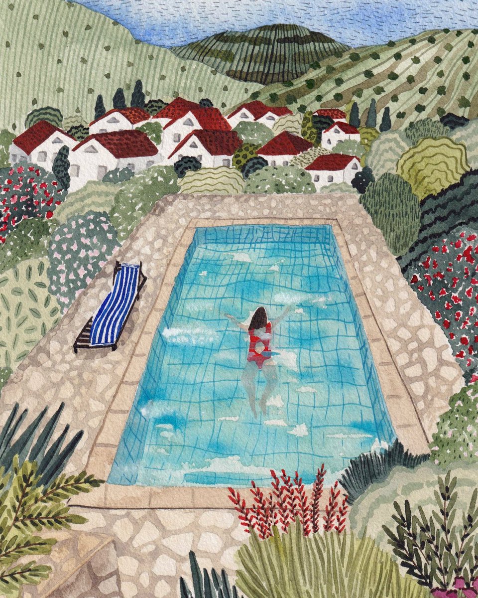 Holiday forever 🩵 #pool #painting