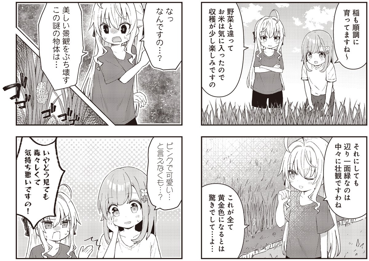 きららMAX10月号の大人気連載🌾
『追放令嬢は技能実習生になりました。～アーシャさまは野菜畑から逃げ出したい～』

お米はお気に召したご様子のアーシャさま。
収穫が楽しみだと田んぼを眺めていたところ
ピンク色の粒々とした物体を発見し…?

【試し読みはこちらから!】https://t.co/5SkhQ1V1Nj 