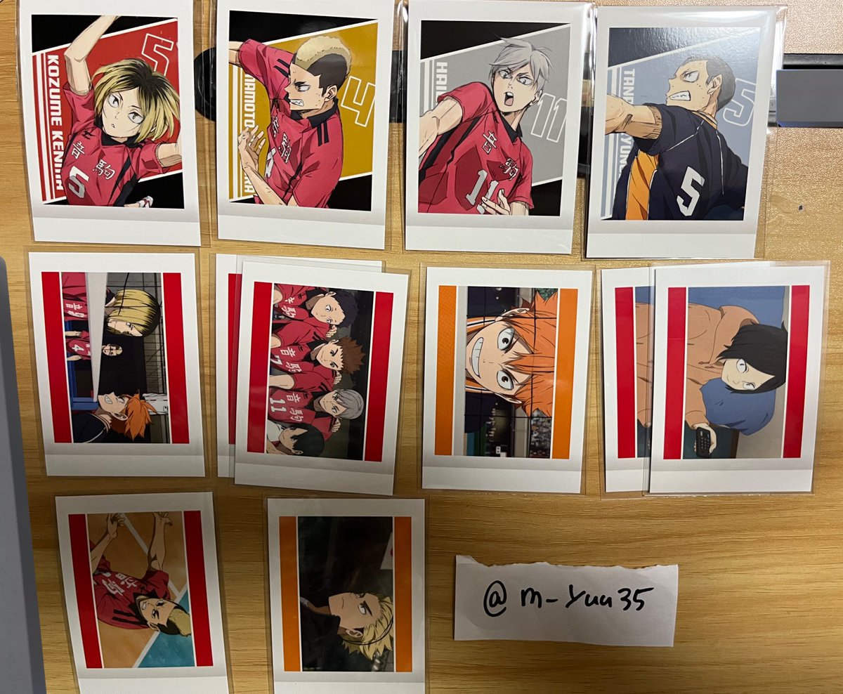 m_yuu35's tweet photo. 【交換】
ハイキュー ゴミ捨て場の決戦 ぱしゃこれ

譲
孤爪研磨 山本猛虎 灰羽リエーフ 田中龍之介 日向翔陽 烏養繋心

求
夜久衛輔、菅原孝支 https://t.co/Z4xVKwuNLX