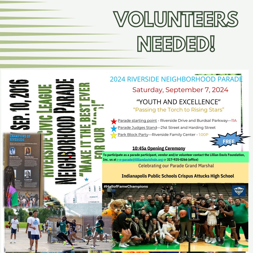 🎭 Ready to make a difference and have some fun? Join us for the Riverside Parade on September 7 with Indy Shakes! Sign up to volunteer using the link in our bio or email marketing@indyshakes.com if you are interested!

#Volunteer #IndyShakes #RiversideParade #CommunityMagic