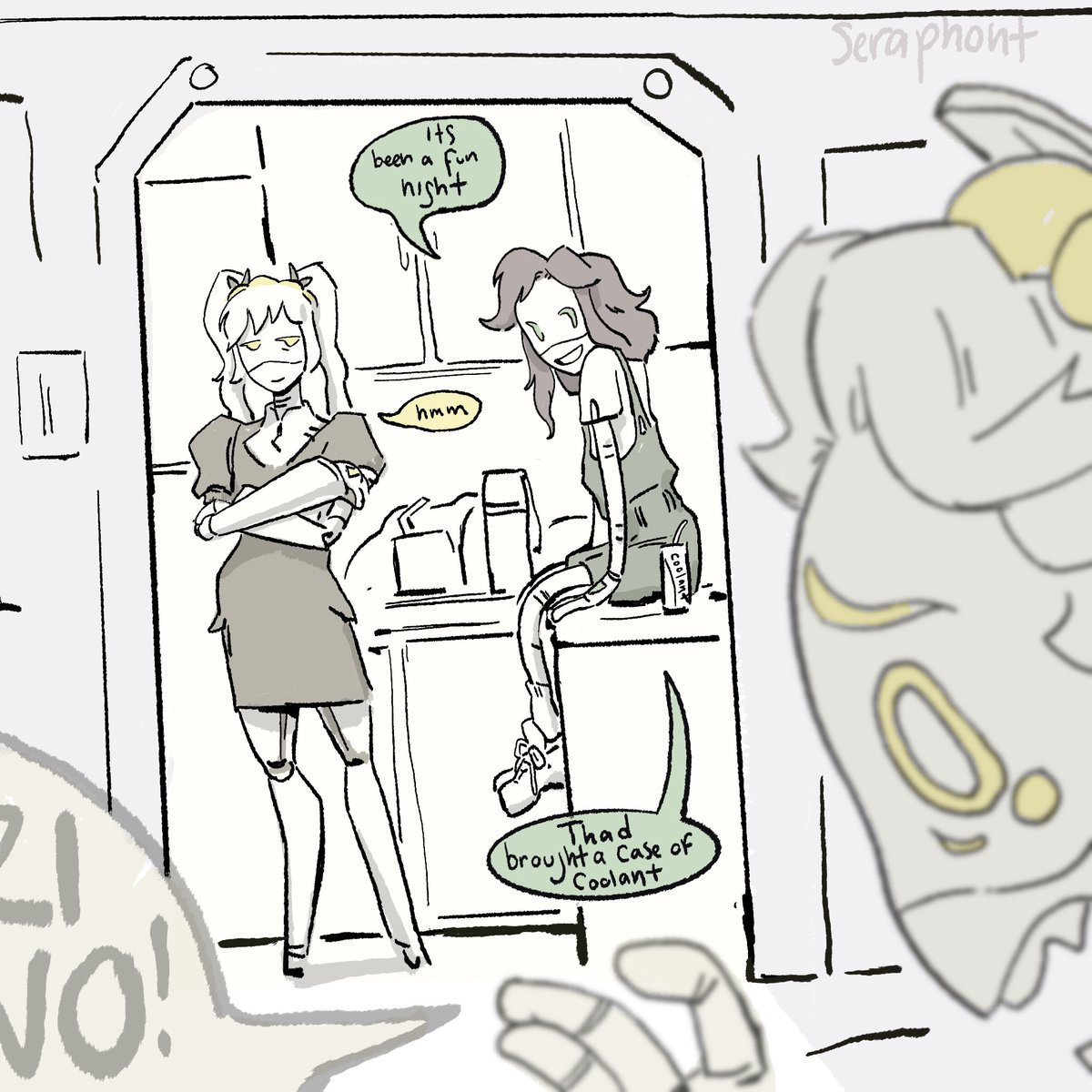 Seraphont's tweet photo. (1/3) game night #murderdrones #jessa #rippingroyals #SerialDesginationJ #tessaelliot #UziDoorman https://t.co/SZdrwq6teL