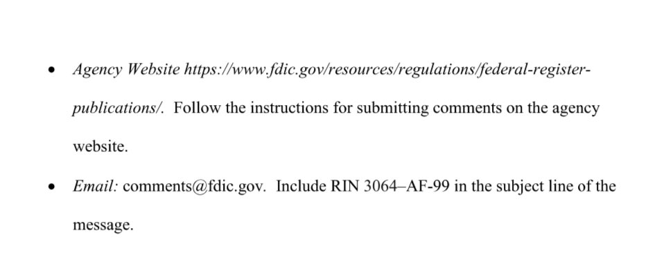 colarion's tweet photo. Here’s how you can speak out against the FDIC’s brokered deposit proposal that would not fix Synapse.
It is a needless penalty on good BaaS banks, fintechs, and banks banking law firms and property managers: https://t.co/UFCNPK3D2U