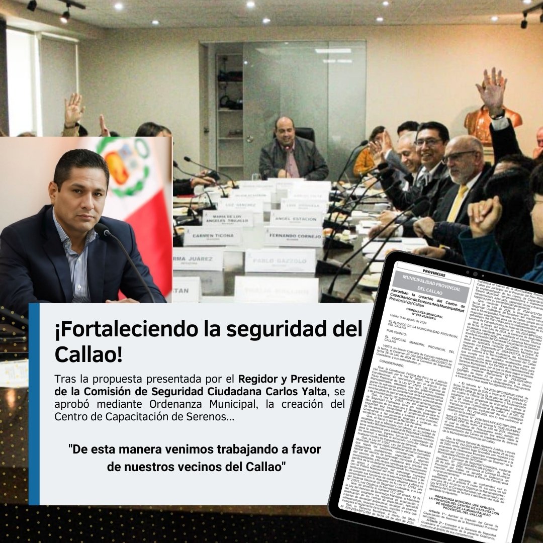 caryalta's tweet photo. El Callao contará con un Centro de Capacitación de Serenos, el cual será el primero a nivel nacional en ser certificado y autorizado por el Ministerio del Interior @MininterPeru 
@municallao #serenos #municipalidades #SeguridadCiudadana #Callao https://t.co/9MOK6gFpju