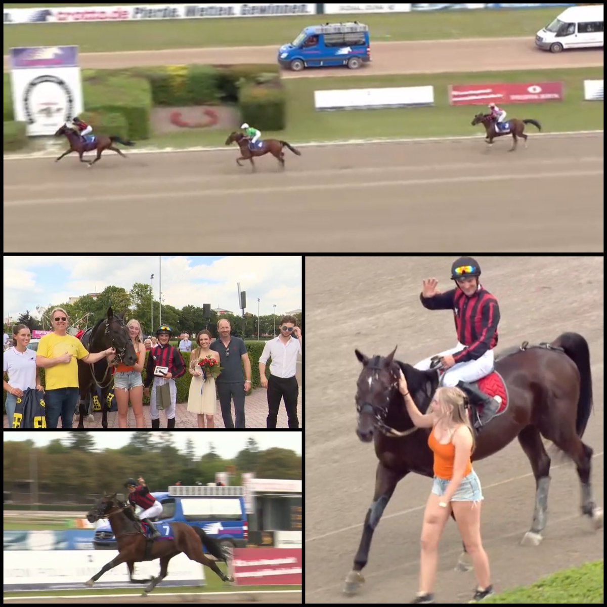 JonCarremonte's tweet photo. First One Diamond!😍🥇Lindesberg🇸🇪🥇Berlin🇩🇪🥇Vaggeryd🇸🇪🥇Vilken helg! 💪🏻 Tillsammans med First One Diamond blev det seger i SmålandsMästaren idag. Förstapris 75.000 kronor. Grattis ägare Stall Tonga Racing, skötare och till tränare Thor Borg och tack för jag fick rida er häst!🙏🏻 https://t.co/rStViOjdA2