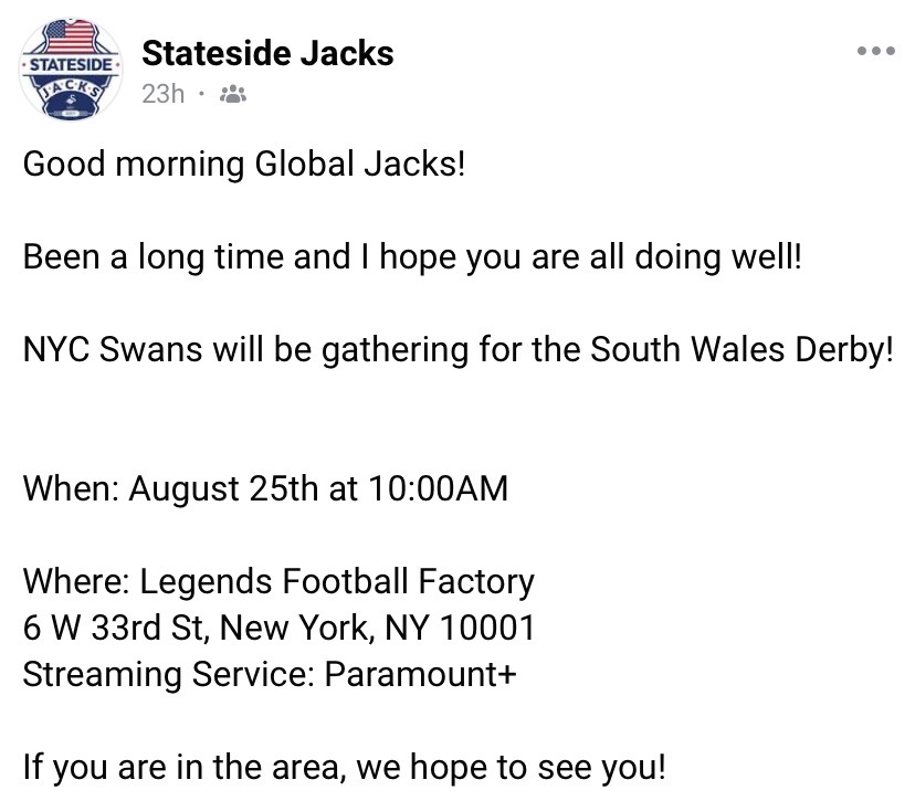 NYCSwans's tweet image. Well then! @FFactoryNY @FFactoryJack
We are coming back together!  #GlobalSwans #StatesideJacks #SwanseaCity