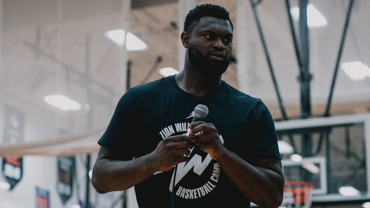 PelicansNBA's tweet photo. Zion hosted a free basketball camp in his hometown of Spartanburg, S.C. on Saturday 👏 https://t.co/NYjCIKaVNj