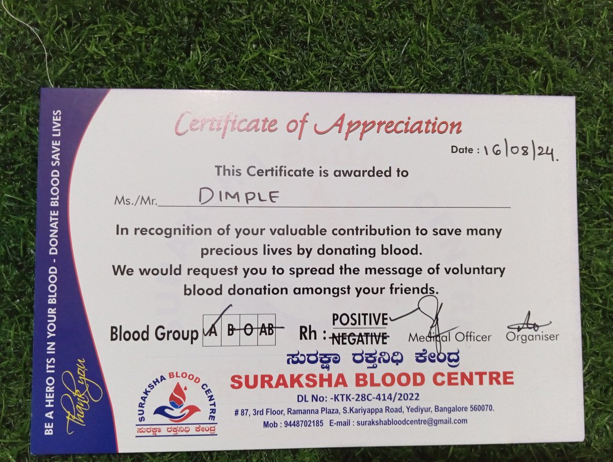 dimpi2606's tweet photo. Just donated blood today! 🩸 Feels great to contribute in a small way to save lives. #BloodDonation #GiveBlood #SaveLives https://t.co/bDD5rzYJd4