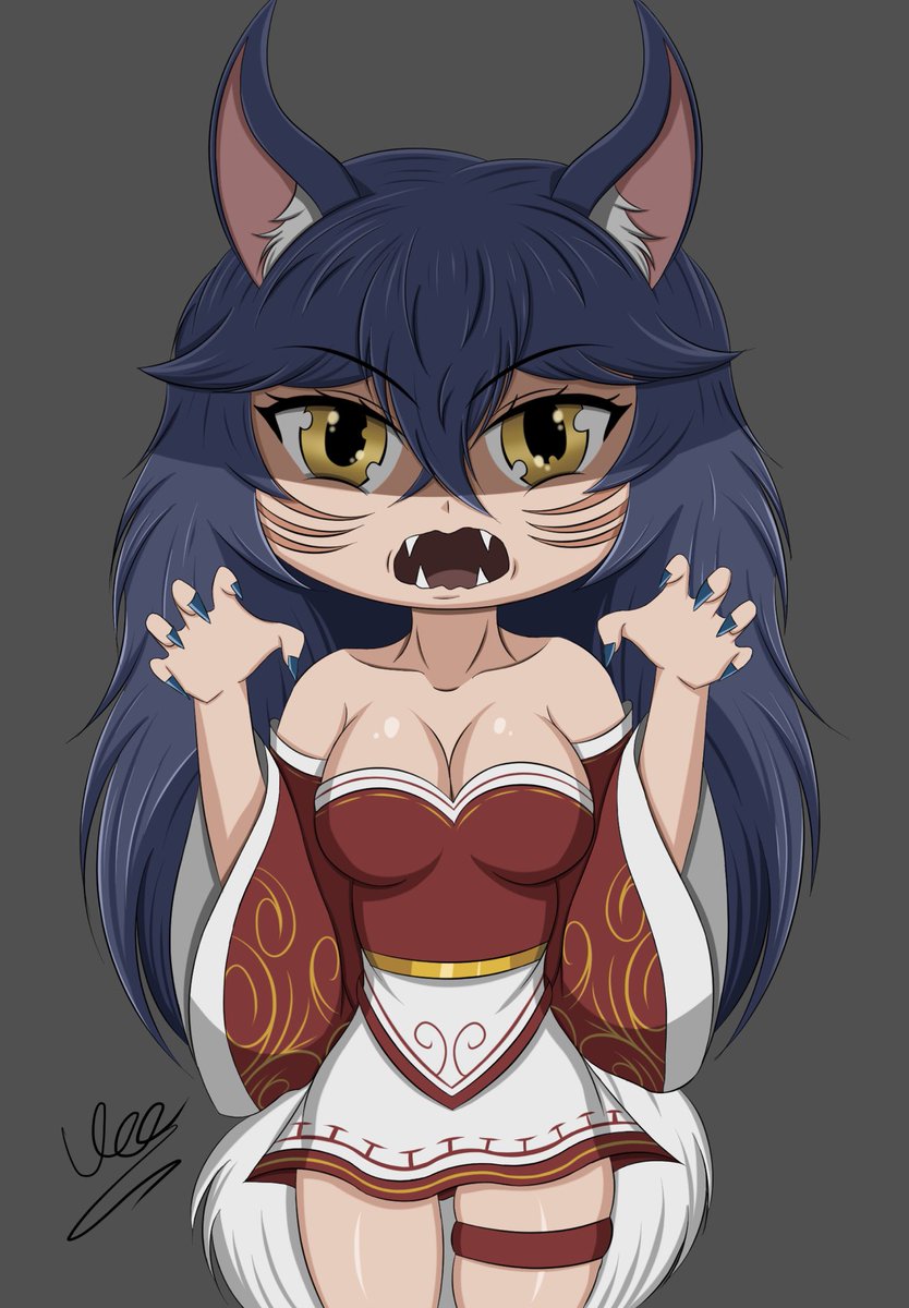 Chibi Ahri #ahri #fanart #artoflegends #leagueoflegends