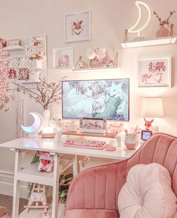 Riven_Skelemoon's tweet photo. Does any other gamer girl..just look at setup ideas on Pinterest for inspiration on how they want their setup to look like???#gamergirls #pinksetup #greensetup #bluesetup #purplesetup https://t.co/y6O5p9z9RK