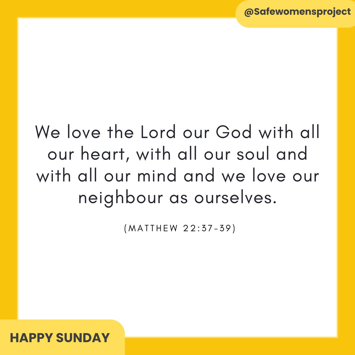 💛 At WOFM, We love the Lord our God with all our heart, with all our soul and with all our mind and we love our neighbour as ourselves.

#happysunday #scripture #charity  #JesusLovesYou