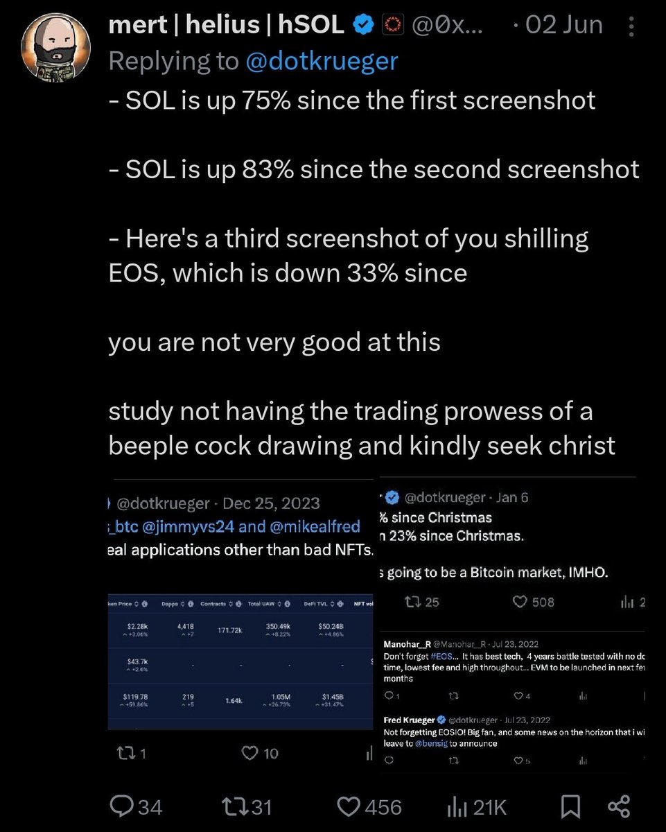 mert's tweet image. These are the types of guys writing shit like this lmao

Crypto needs to develop an immune system against such charlatanry
