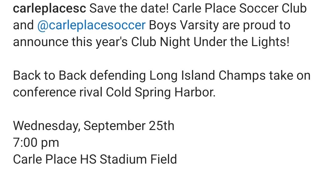 Carle Place Soccer tweet media