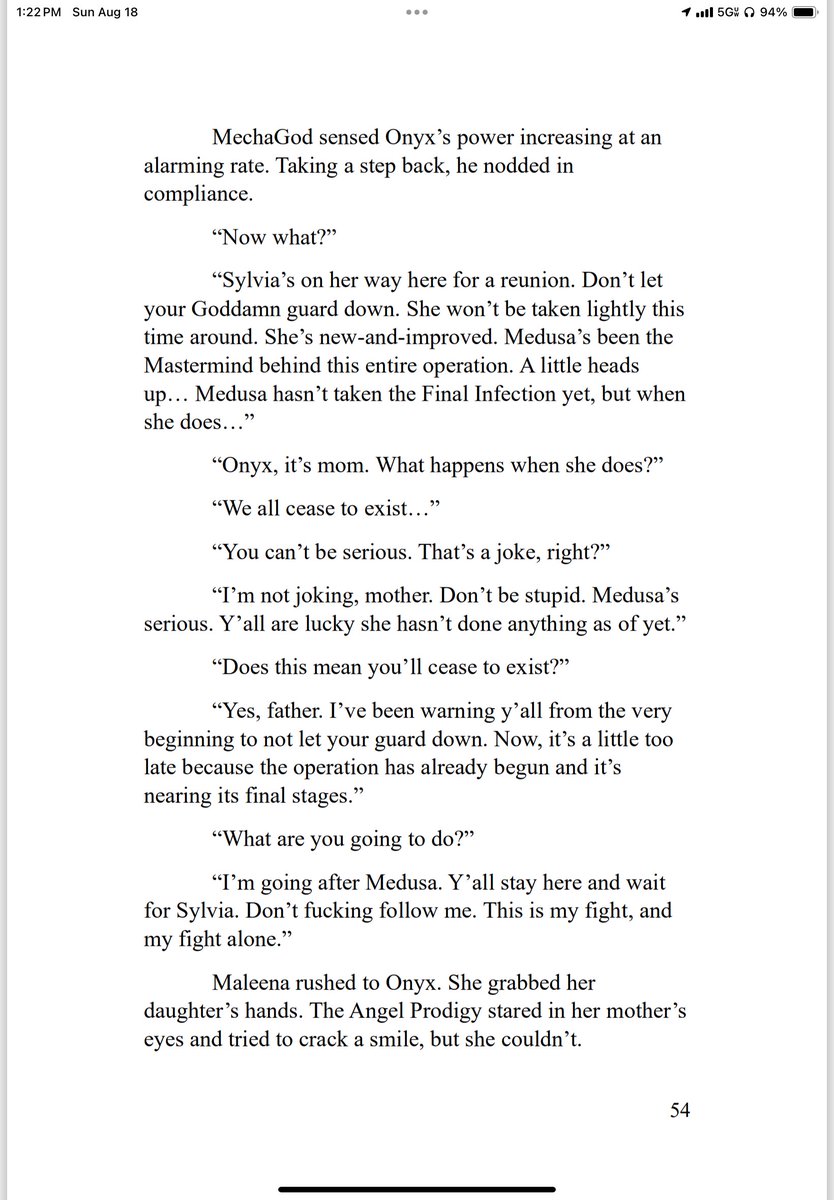 SirKingMecha1's tweet photo. Pages 52-54 of “Infe5tion”

#LiteratureSunday
#Infe5tion
#Cyborgs
#Darkness
#Parasites
#FinalInfection
#TheLegendAwakens
#Horror
#WIP https://t.co/CaxiYotSku