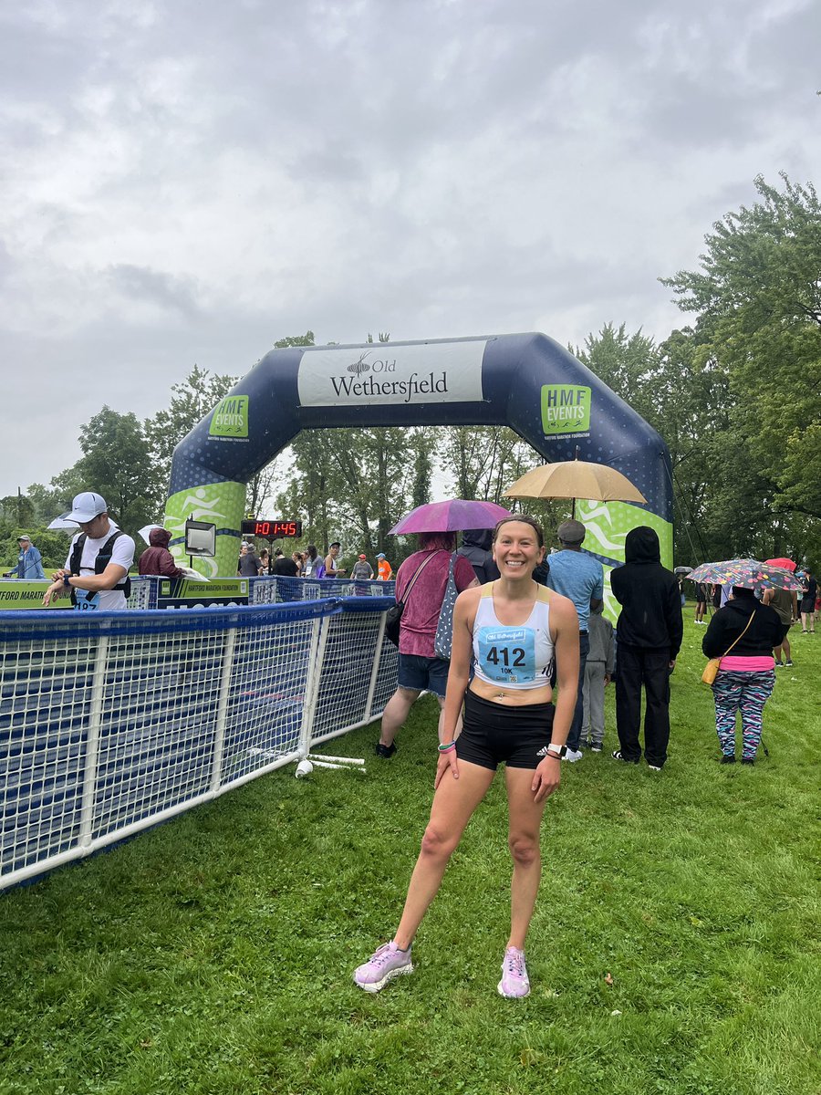 kellyfastruns's tweet photo. Good Olโ Wethersfield 10K โ๏ธ Traveled back to this great race hosted by @RunHMF and battled the rain this morning in CT! Took 7th woman & 1st in my age group! Back to back racing is no joke ๐
, but had fun TWO ๐โโ๏ธ states this weekend! #kellyfast #running https://t.co/wMOO8Hdiuj
