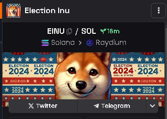 Election_Inu's tweet photo. $EINU is verified by DexScreener! ✅ https://t.co/Thl1W2lBcj