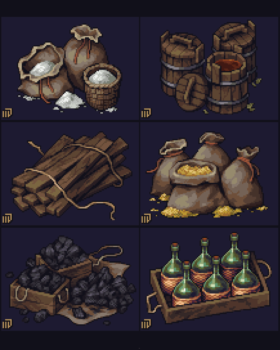 Every new Commodity planned for Rags to Riches ⚖️
#teaser #trade #medieval #pixelart #gamedev #indiedev #indiegame #ドット絵 #像素艺术 #픽셀아트