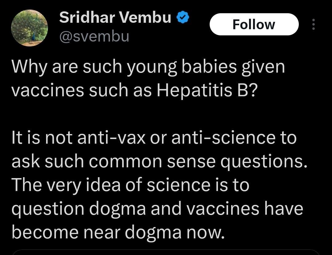 cspramesh's tweet photo. I respect what techbros do in their field, but they should do their research before they spout nonsense like this. What they don't realise is that their fellow techbros &amp; others, impressed by the tech knowledge, will take their nonsense seriously, and end up harming their kids. https://t.co/GFOGqgwkMi
