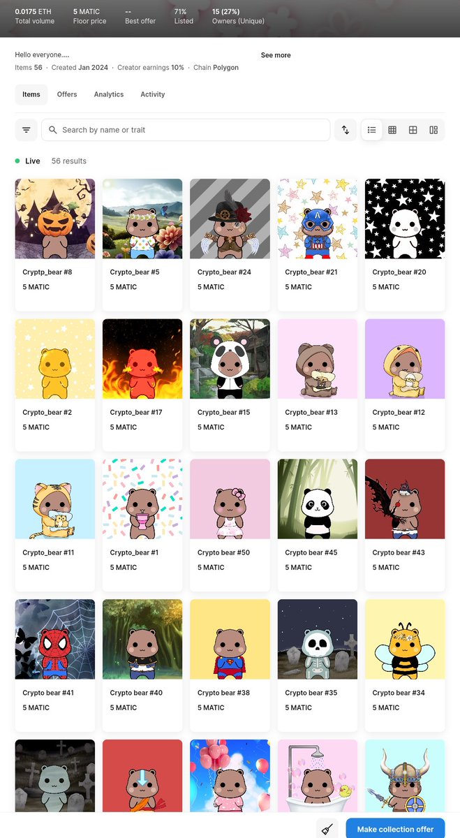 Hello #NFTCommuntiy 

I am back and was facing some tough times.
But the good news is that new drop is coming tomorrow and it will be frequent 😁.

Show support and help us reach to the new heights. ✨

opensea.io/collection/cry…

#NFT #NFTCommunity #NFTs #nftcollector #Ethererum