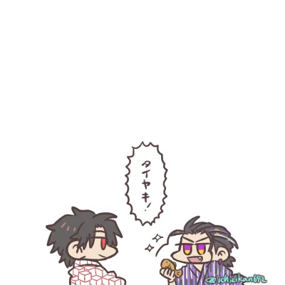 らくがきというか没絵というか…どうでもいいですが私は尻尾の方から食べる派です。 