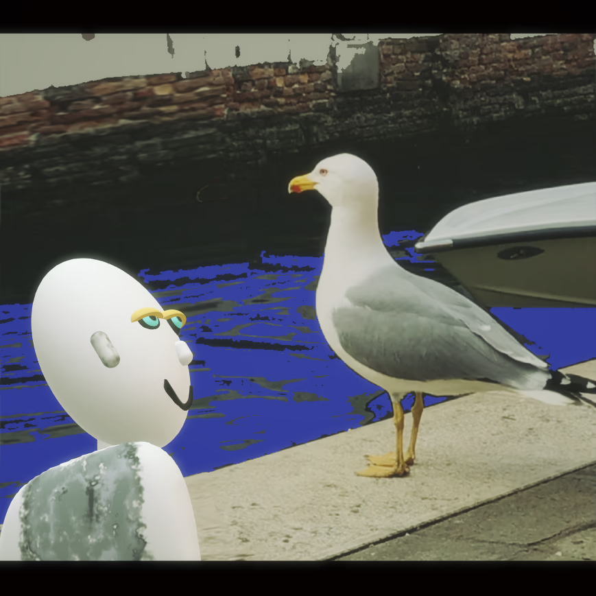 STrallalla's tweet photo. NEW #GRUMPPUNKS listings on OpenSea https://t.co/M9W3nsKVa5 via @opensea 
 On a trip to #venice Grump Punk spotted a #seagull
NO! You can't take him home

#digitalart #handmade #mixedmedia #photography #3dartwork #PolygonNFTs #maticNFT #3dcharacter
#minted @HelloUncut #NFTs #NFT https://t.co/YpteSsgpeF