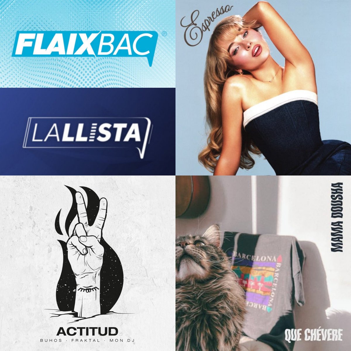 Top 0️⃣3️⃣ Flaixbac 🏖 1️⃣1️⃣ d'Agost2024:

0️⃣3️⃣:<a href="/DoushaMama/">Mama Dousha</a> - Que Chévere -2 ⤵️ Down From One Flaixbac: 

0️⃣2️⃣:<a href="/buhosoficial/">Buhos</a> amb Fraktal &amp; <a href="/DjMondj/">Mondj</a> - Actitud +2 ⤴️ 

Nùmero 0️⃣1️⃣ Flaixbac🏖:<a href="/SabrinaAnnLynn/">Sabrina Carpenter</a> - Espresso +1 ⤴️

#LaLlistaFlaixbac🏖: